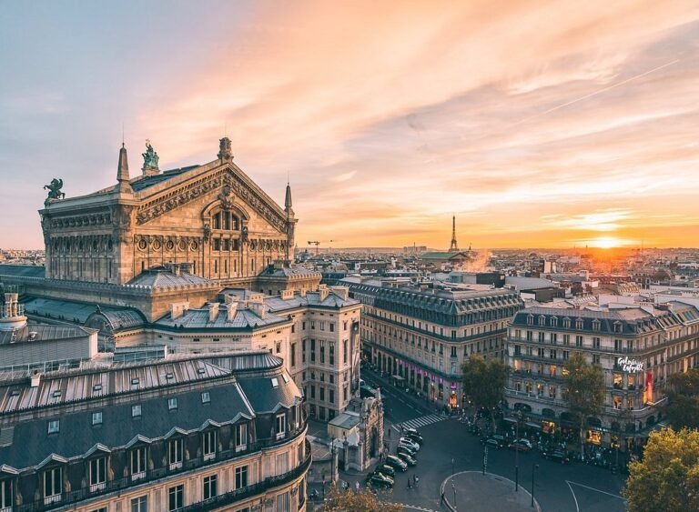 Paris sunset from the rooftop