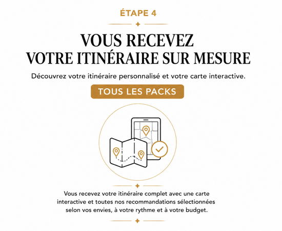 recevez par mail ou WHATS APP votre carnet de voyage