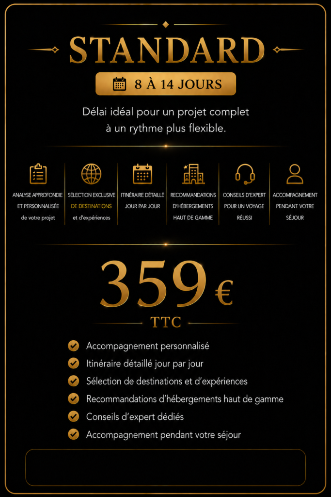 je vous présente mon pack luxury pour un séjour