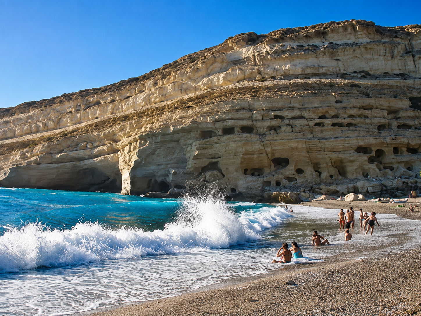 Côte sauvage et plage dans le sud de la Crète